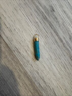 Shakti Turquoise Point 14k Gold Pendant Charm